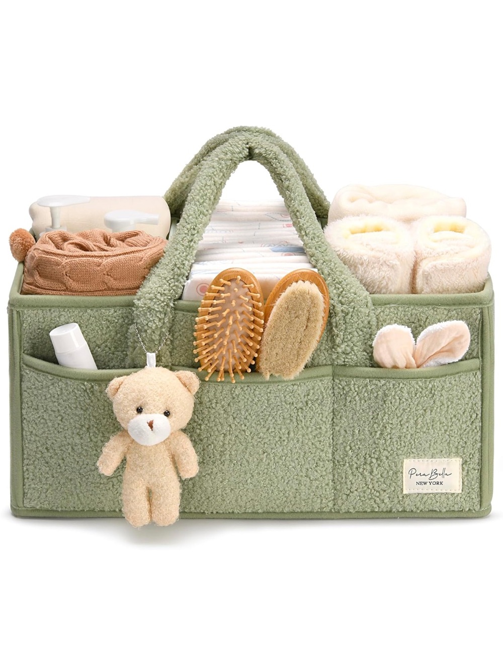 Drew Bella New York Green Sherpa Tote